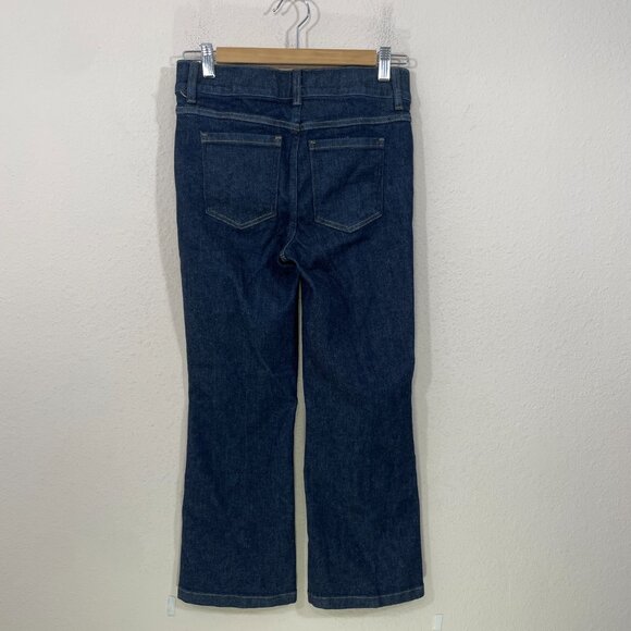 NEW Spanx Size S Cropped Kick Flare Jeans Raw Indigo 20699Q Pull-On Stretch NWT - Picture 3 of 8